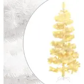 Syfax Kunstkerstboom met verlichting en standaard 150 cm PVC wit