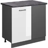 Vicco R-Line Hoekkast – 86 cm, WB Antraciet Wit Hoogglans