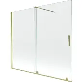 Mexen Velar badscherm 2-delig schuif 180 x 150 , transparant, goud - 896-180-000-01-50