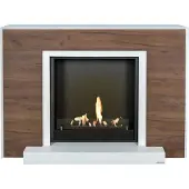 Xaralyn Bio-ethanol haard - Marvik - houtlook - 3 KW verwarming - Haardombouw inclusief inbouwhaard - sfeerhaard - echte vlammen