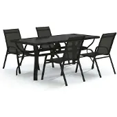 Syfax 5-delige Tuinset zwart