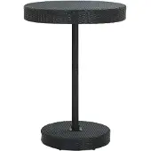 Syfax Tuintafel 75,5x106 cm poly rattan zwart