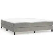 Syfax Boxspring met matras fluweel lichtgrijs 180x200 cm