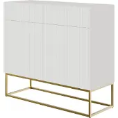 Selsey Dressoir Vesper 2 deurs 2 lades | Selsey Design spaanplaat wit 100x90x38 cm dressoirs | NADUVI