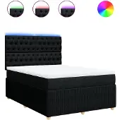 Syfax Boxspring met matras stof zwart 160x200 cm