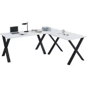 VCM Houten Bureau | Hoekbureau Plain | 160x160 | L Vorm Links of Rechts | Werktafelplaat 80 cm Diep | Computertafel Kantoormeubilair - Lona X