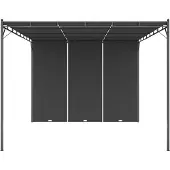 Syfax Tuinprieel met zijgordijn 4x3x2,25 m antraciet