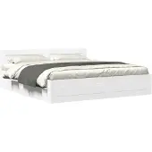 vidaXL Bedframe met hoofdeinde zonder matras 180x200 cm wit