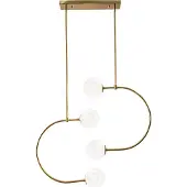 Toolight Hanglamp Goud Glazen Bollen APP639-4CP