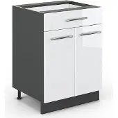 Vicco Fame-Line Keukenonderkast – 60 cm met lade, zonder werkblad Wit Hoogglans