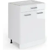 Vicco R-Line Keukenonderkast – 60 cm met lade, zonder werkblad Wit Hoogglans