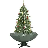 Syfax Kerstboom sneeuwend met paraplubasis 170 cm groen