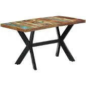 Prolenta Maison Exclusive - Eettafel 140x70x75 cm, massief gerecycled hout
