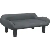 Syfax Hondenmand 70x40x24 cm fluweel donkergrijs