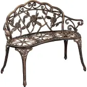 Casa.pro Tuinbank tweezitsbank gietijzer 100x54x80 cm bronzen
