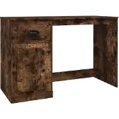 Syfax Bureau met lade 115x50x75 cm bewerkt hout gerookt eikenkleurig