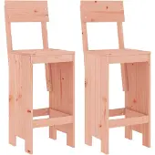 Syfax Barkrukken 2 st 40x48,5x115,5 cm massief douglashout
