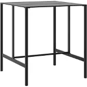 Syfax Bartafel 100x100x110 cm gepoedercoat staal zwart