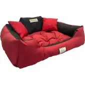 AIO Factory Hondenmand KINGDOG 115x95 cm gepersonaliseerd waterdicht rood