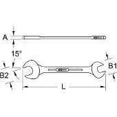Ks Tools 964.2207 Dubbele steeksleutel