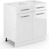 Vicco Fame-Line Keukenonderkast – 80 cm zonder werkblad Wit Hoogglans