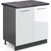 Vicco Fame-Line Wastafelkast – 80 cm, WB Antraciet Wit Hoogglans