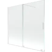 Mexen Velar badwand 2-delig schuifbaar 170 x 150 , transparant, wit - 896-170-000-01-20