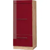 Vicco Hoge kast Fame-Line, Bordeauxrode hoogglans/Goudkleurig Eiken, 60 cm