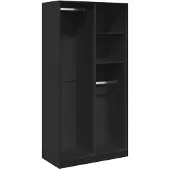 Syfax Kledingkast 100x50x200 cm bewerkt hout zwart