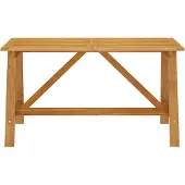vidaXL Tuintafel 140x70x73,5 cm massief acaciahout