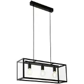 Eglo Hanglamp 3 lichts zw/helder 'charterhouse' |