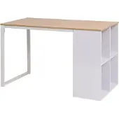 Syfax Schrijftafel 120x60x75 cm eikenkleur en wit