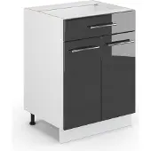Vicco Fame-Line Keukenonderkast – 60 cm met lade, zonder werkblad Antraciet Hoogglans
