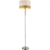 Globo Lighting Vloerlamp Libba, crème / amber, Woon-/ Eetkamer, Textiel / Stof / Zijde, Modern, vloerlamp