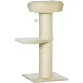 PawHut -kattenboom-knuffel-48,5x48,5x105cm-Beige