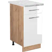 Vicco Fame-Line Keukenonderkast – 40 cm, WB Marmer Wit Hoogglans