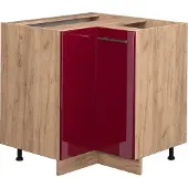 Vicco Fame-Line Hoekkast – 80.5 cm zonder werkblad Bordeauxrode hoogglans