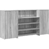 vidaXL Receptiebalie 200x50x103,5 cm bewerkt hout grijs sonoma eiken