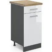Vicco R-Line Keukenonderkast – 40 cm, WB Eik Wit Hoogglans