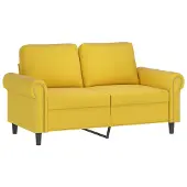Syfax Tweezitsbank 120 cm fluweel geel