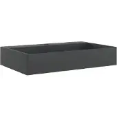 Syfax Wastafel 60x38x11 cm gegoten mineraal/marmer matzwart