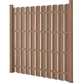 Neu.holz WPC omheining, privacy scherm, windscherm, lamellenomheining, omheining 180x180 cm, bruin [nieuw.holz]