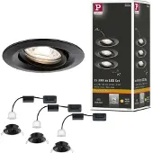 Paulmann 93085 Nova mini LED-inbouwlamp LED LED vast ingebouwd 12 W Zwart (mat)