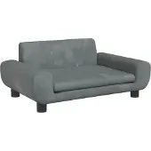 Syfax Hondenmand 70x45x33 cm fluweel donkergrijs