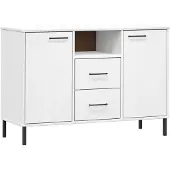 Syfax Dressoir met metalen poten OSLO 113x40x77 cm grenenhout wit
