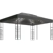 Syfax Prieel met LED-lichtslinger 3x4 m antracietkleurig