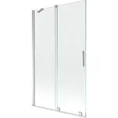 Mexen Velar badwand 2-delige schuifwand 110 x 150 , transparant, chroom - 896-110-000-01-01