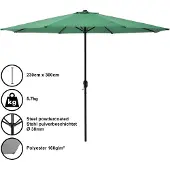 Casa.pro Tuin parasol stokparasol 300x230 cm groen