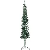 Syfax Kunstkerstboom half met standaard smal 210 cm groen