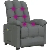 Syfax Massagestoel stof donkergrijs